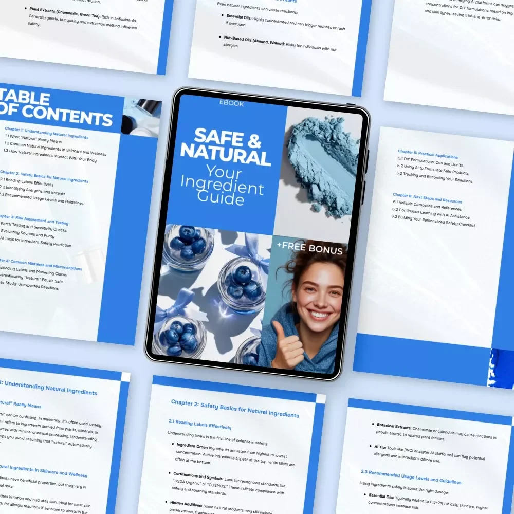 Safe & Natural: Your Ingredient Guide - Natural Ingredient Safety eBook for Skincare & Wellness