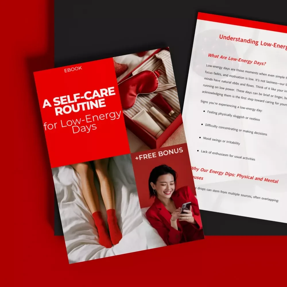A Self-Care Routine for Low-Energy Days | Gentle Reset Guide & Easy Self Care Routine for Low Energy Days eBook