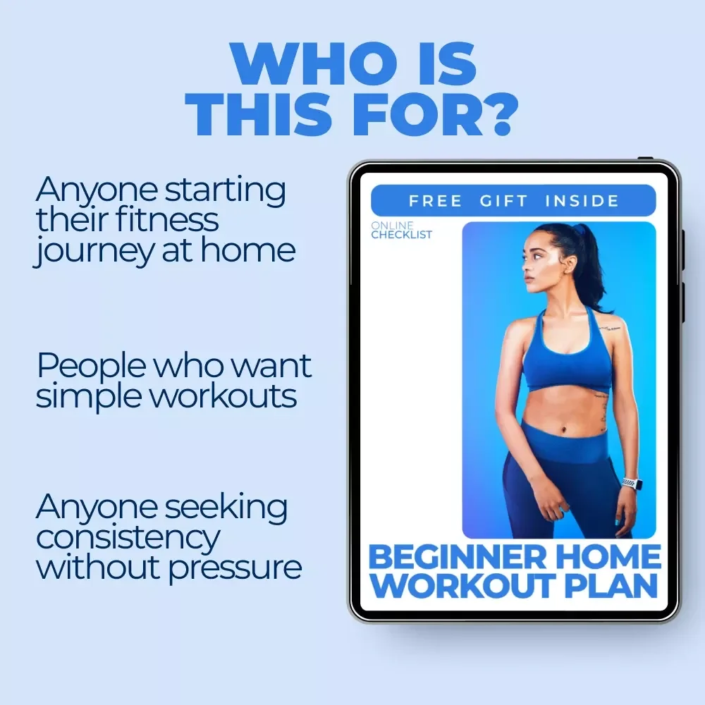 Beginner Home Workout Plan | Easy At-Home Fitness Guide for Beginners, No-Gym Training Routine, Simple Weekly Workout Schedule, Digital Download
