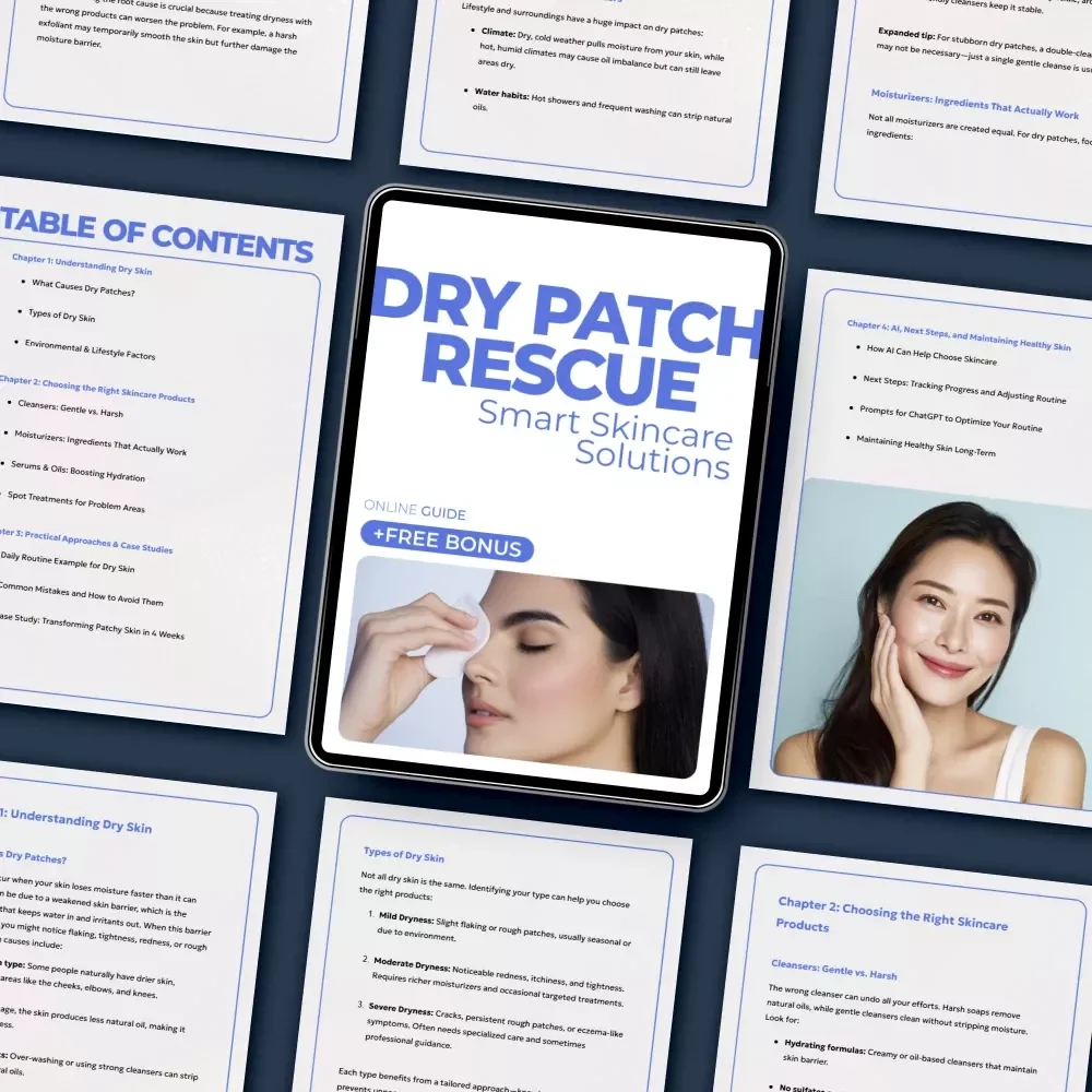 Dry Patch Rescue: Smart Skincare Solutions – Digital Guide | Skin Choice Guide for Dry Patches & Personalized Routine Planner