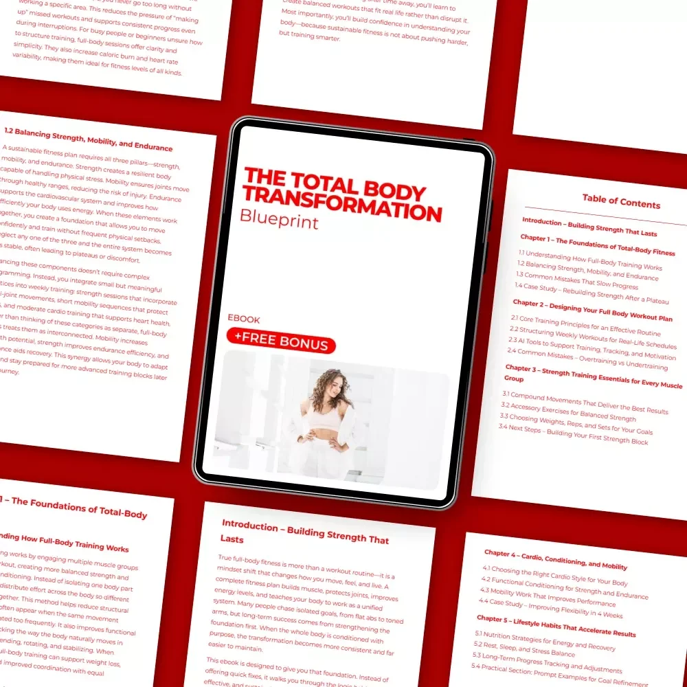 The Total Body Transformation Blueprint – Strength Training & Full Body Workout Plan Guide for Total-Body Fitness, Mobility, Cardio & Lifestyle Habits