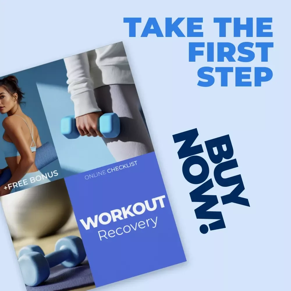 Workout Recovery Checklist | Simple Workout Recovery Tips for Faster Muscle Repair, Less Soreness & Better Performance | Instant Digital Download