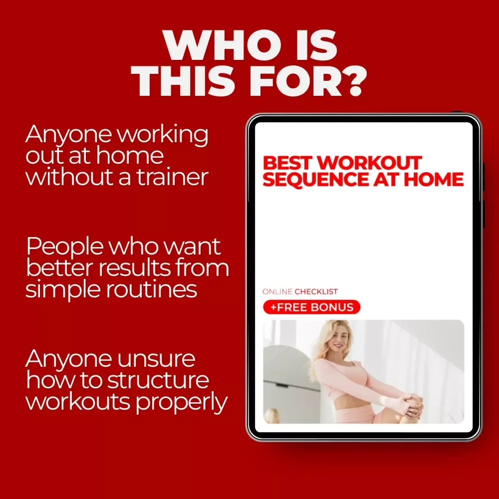 Best Workout Sequence at Home – Smart Home Fitness Guide, Bodyweight Strength Plan, Cardio Finisher Routine, Mobility & Recovery Checklist, AI Workout Planning eBook