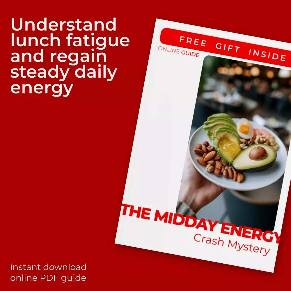 The Midday Energy Crash Mystery – Post-Meal Fatigue Guide, Digestion & Energy Balance eBook, Smart Eating Digital Download