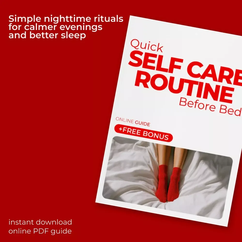 Quick Self Care Routine Before Bed – A Calm, Simple Night Guide for Better Sleep | Digital Download