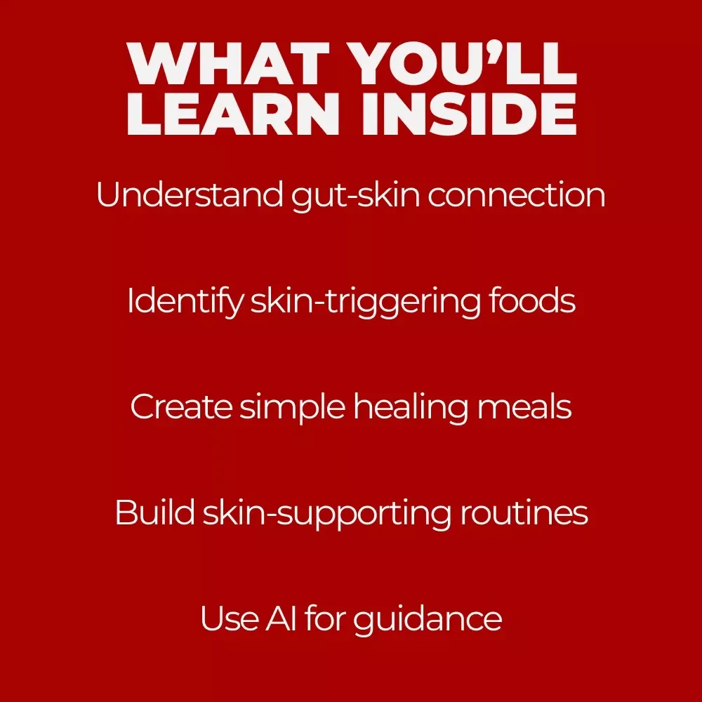 Clear Skin Starts Inside | Gut Health & Skin Clarity Guide | Holistic Acne Support, Food Lists, Lifestyle Rituals & AI Tools