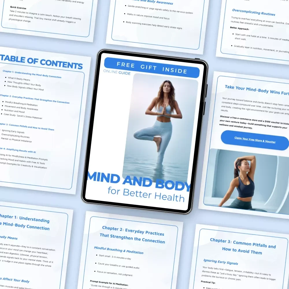 Mind and Body for Better Health – Practical Guide to the mind body connection for health, Holistic Wellness Digital Download