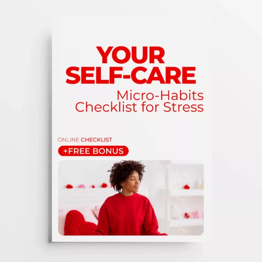 Your Self-Care Micro-Habits Checklist for Stress | Simple Daily Self Care Micro Habits for Stress Relief & Calm