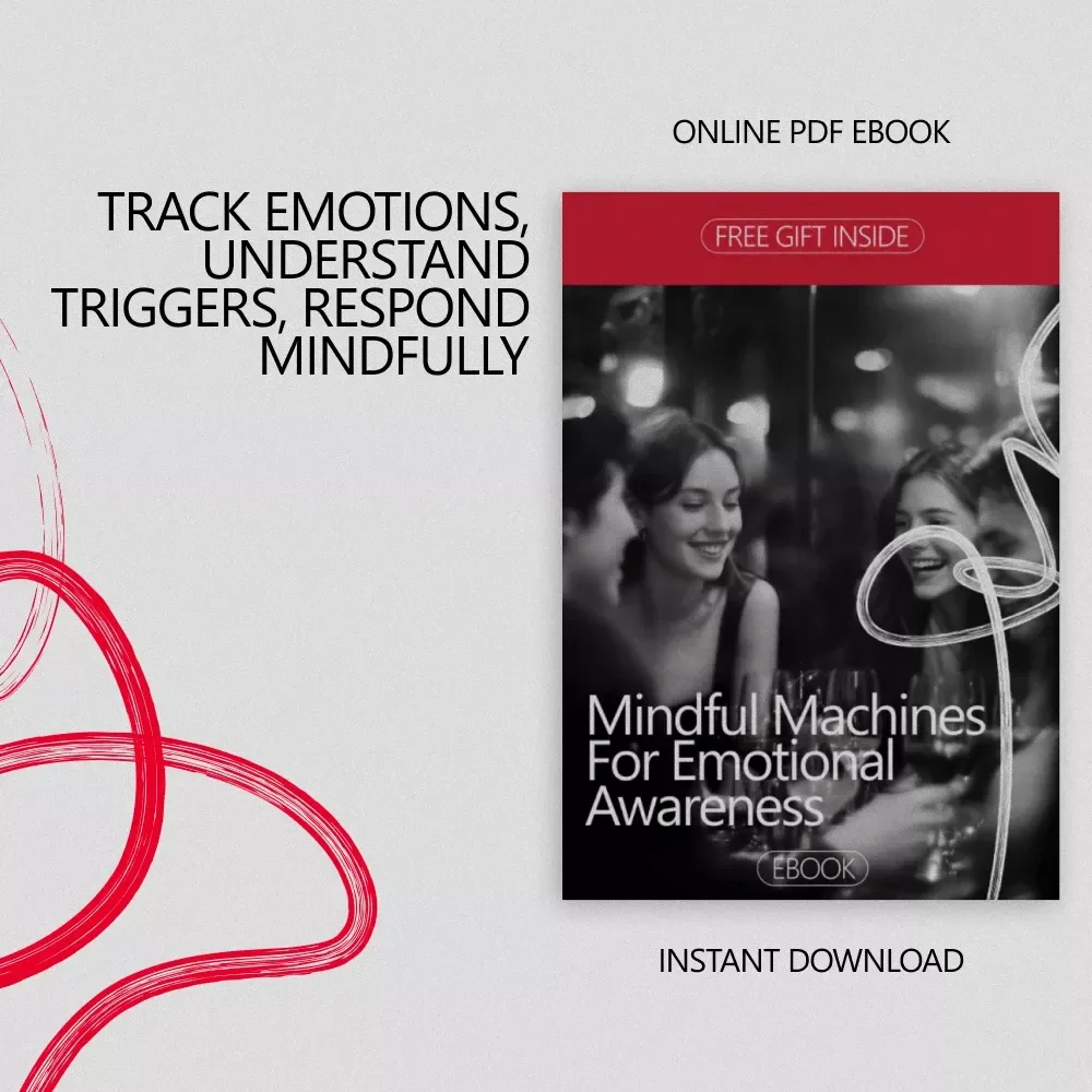 Mindful Machines for Emotional Awareness – AI Emotional Tracking eBook, Guide to Understanding Triggers, Responses & Patterns, Digital Download for Personal Growth