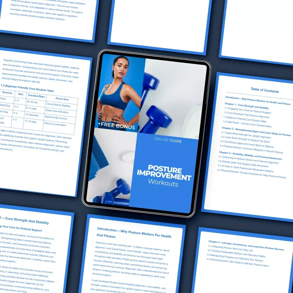 Posture Improvement Workouts: Strengthen Your Core, Upper & Lower Body, Improve Flexibility & Mobility