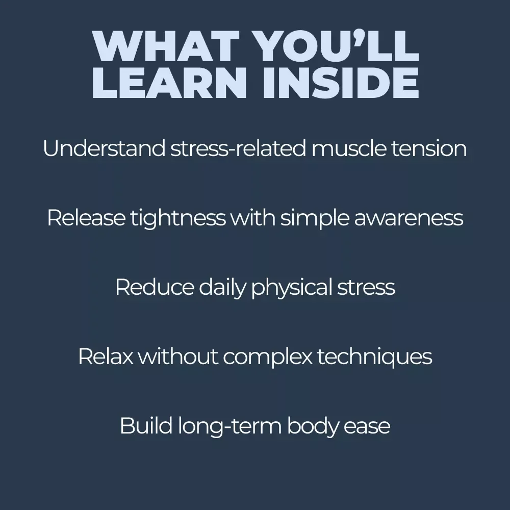 Tight Muscles, Busy Minds – Stress-Related Muscle Tightness Guide eBook | Understand Where Tension Hides & Learn to Release It