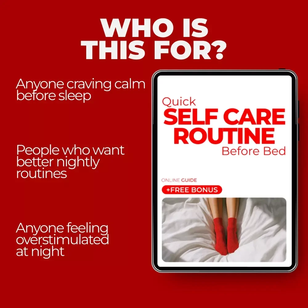 Quick Self Care Routine Before Bed – A Calm, Simple Night Guide for Better Sleep | Digital Download