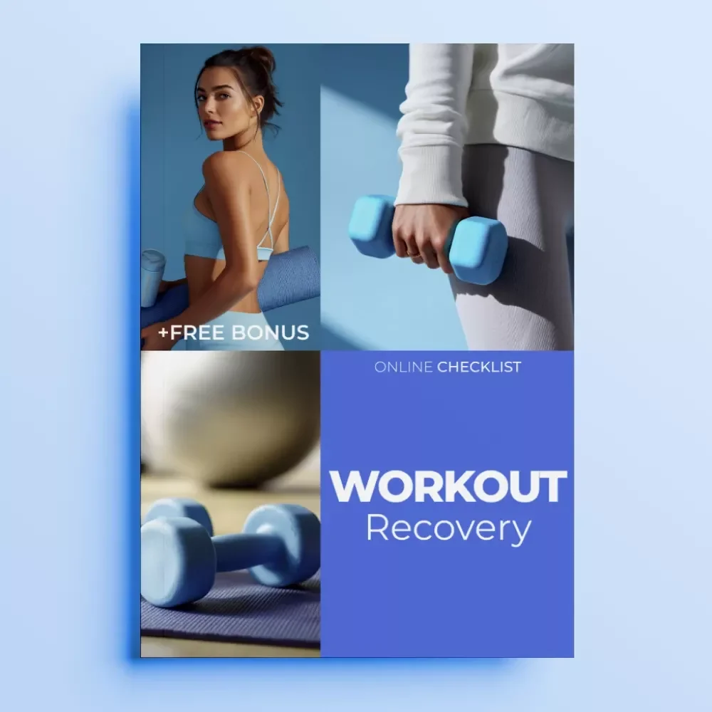Workout Recovery Checklist | Simple Workout Recovery Tips for Faster Muscle Repair, Less Soreness & Better Performance | Instant Digital Download