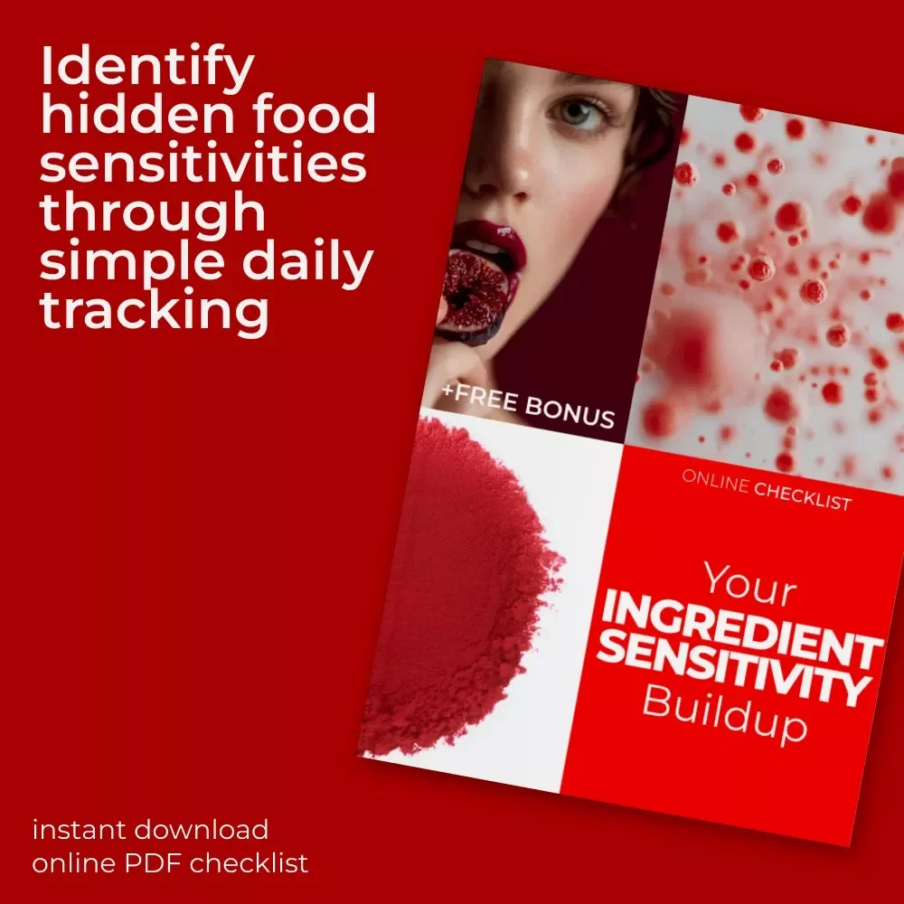Your Ingredient Sensitivity Buildup Checklist | Food Sensitivity Tracker, Elimination Diet Log, Symptom Tracking Guide, Printable Wellness Checklist, Digital Download