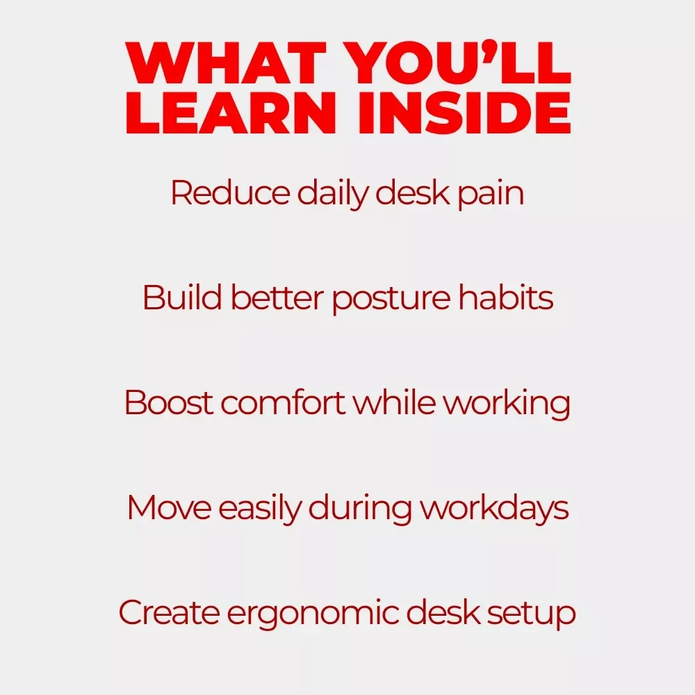 Stand Tall at Your Desk – Posture Routine for Desk Workers | Digital Guide for Better Alignment, Ergonomic Workspace & Daily Desk Stretches