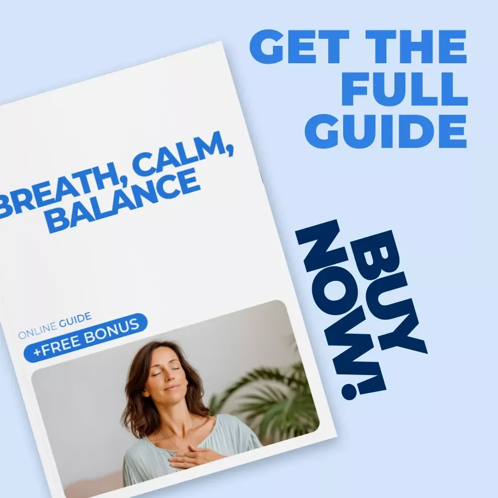 Breath, Calm, Balance – Anxiety Relief Breathing Guide | Box Breathing, Extended Exhale, AI Prompts & Daily Calm Practice Digital Download