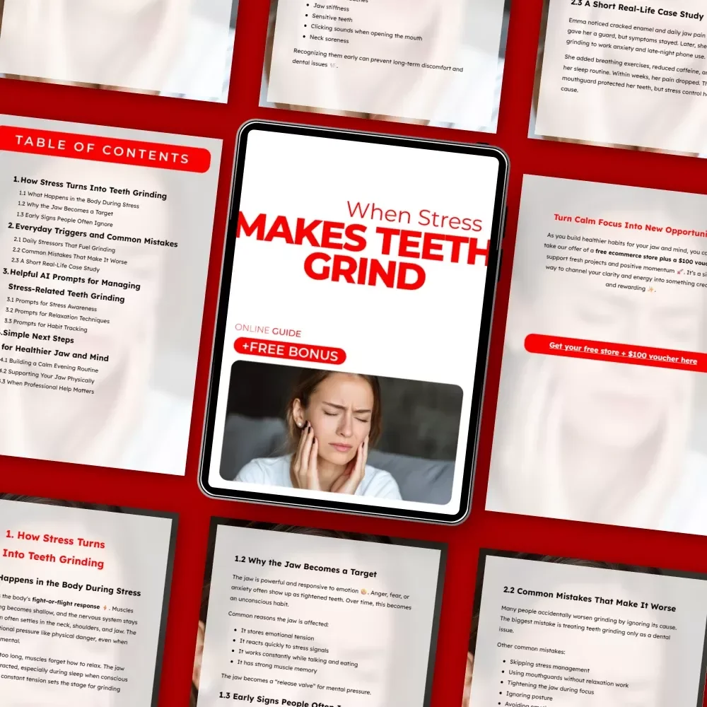 When Stress Makes Teeth Grind – A Practical Guide Exploring the Teeth Grinding Stress Link for Jaw Relief, Calm Nights & Better Daily Habits