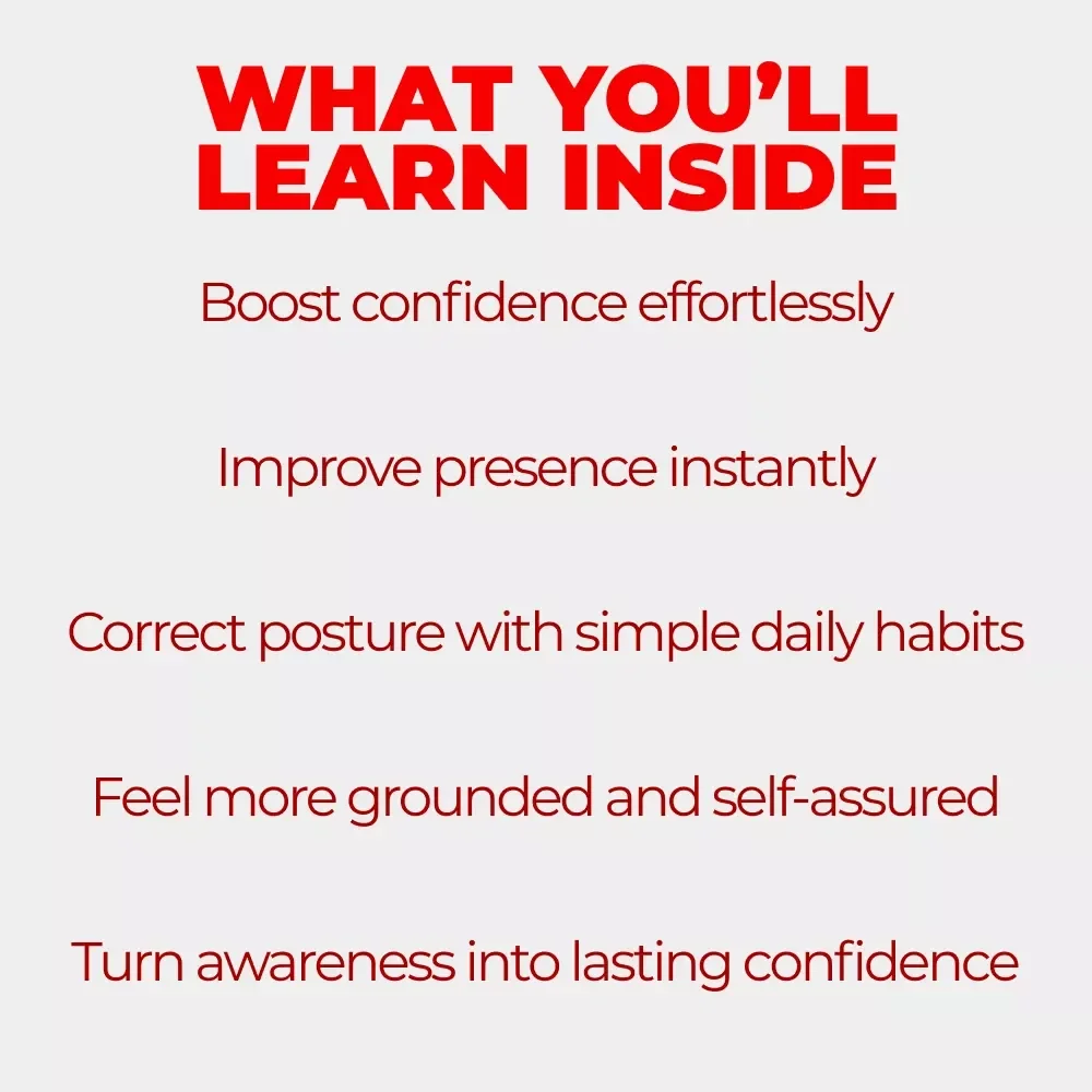 The Surprising Link Between Posture and Confidence | Practical Ebook on the posture and confidence link for Presence, Self-Belief & Daily Confidence