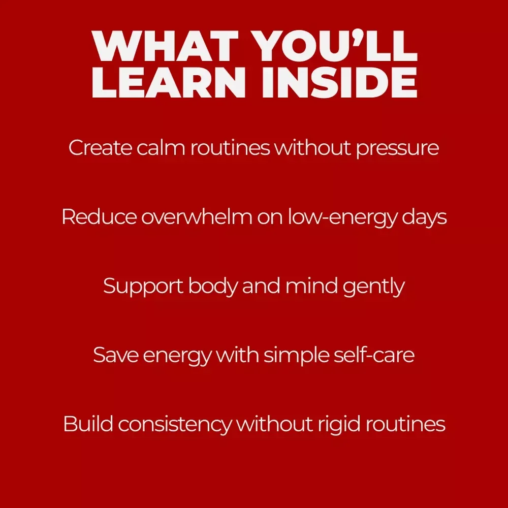 A Self-Care Routine for Low-Energy Days | Gentle Reset Guide & Easy Self Care Routine for Low Energy Days eBook