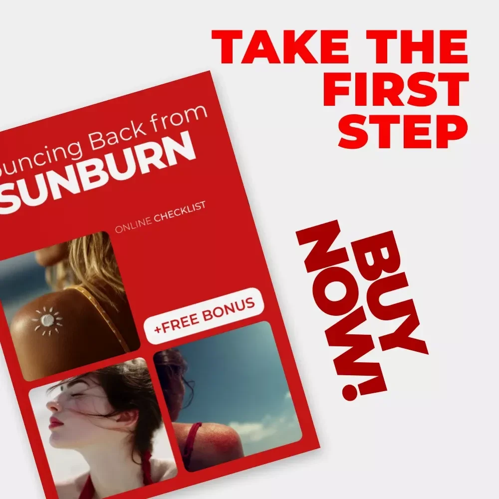 Bouncing Back from Sunburn – Easy Sunburn Recovery Tips Checklist | Instant Digital Download for Fast Skin Relief