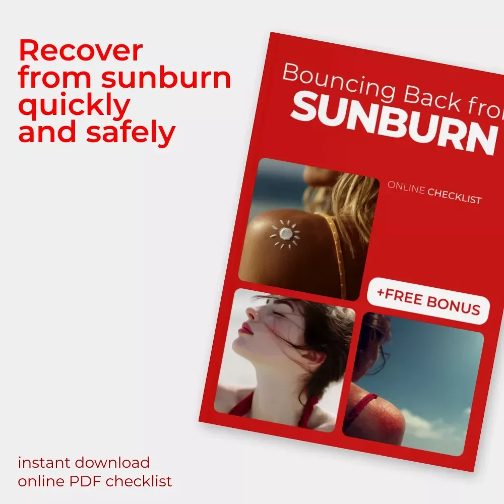 Bouncing Back from Sunburn – Easy Sunburn Recovery Tips Checklist | Instant Digital Download for Fast Skin Relief