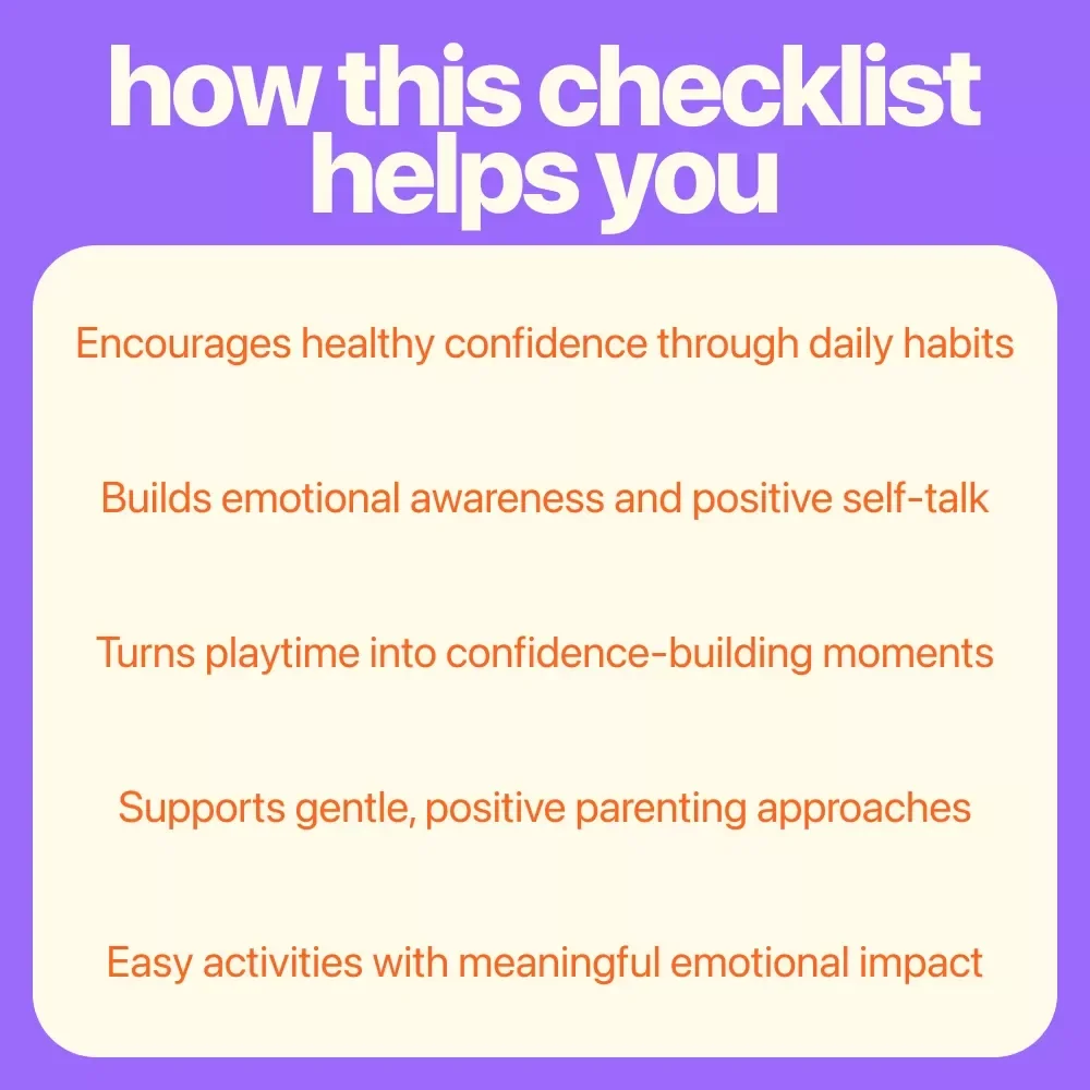 Little Stars Self-Esteem Booster Checklist for 3-5 Year Olds | Printable Confidence & Emotional Growth Guide for Toddlers & Preschoolers | Positive Parenting Digital Download