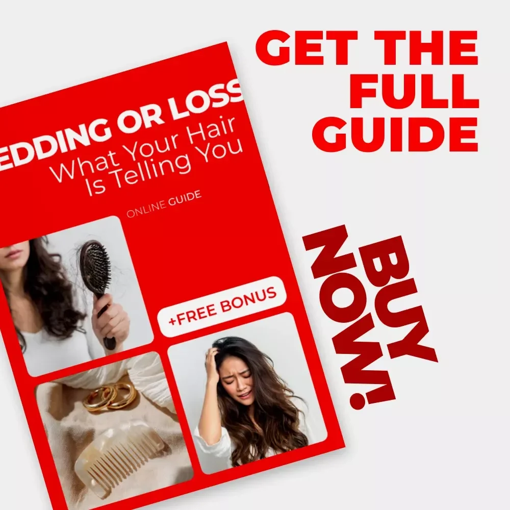 Shedding Or Loss, What Your Hair Is Telling You – Hair Shedding Explained, Hair Loss And Warning Signs, AI Hair Analysis Guide, Digital Download