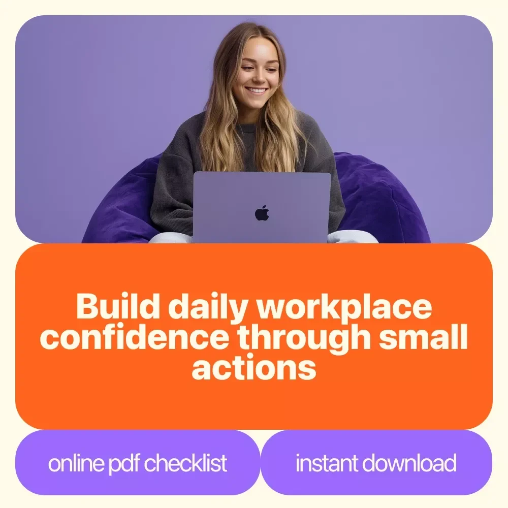 Confidence On the Clock: Your Workplace Power-Up Checklist | Daily Career Confidence Builder for Professionals Learning How to Gain Confidence in the Workplace