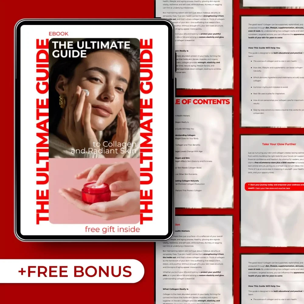 The Ultimate Guide to Collagen and Radiant Skin – Science-Backed eBook on Collagen Intake Effects on Skin, Natural Beauty & Anti-Aging