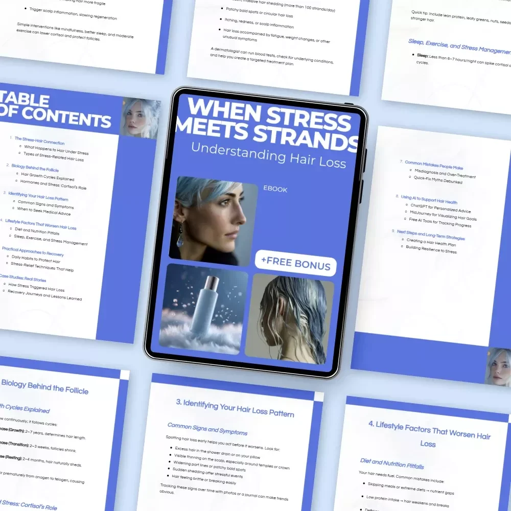 When Stress Meets Strands: Understanding Hair Loss – Ebook Guide on Hair Loss and Stress Correlation, Stress-Related Hair Thinning, Recovery & Resilience