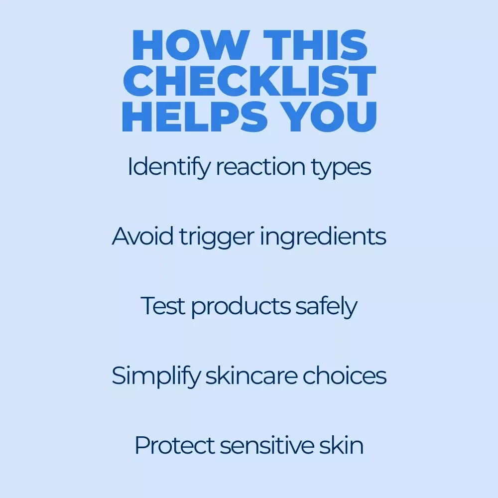 Your Ultimate Skin Sensitivity vs Allergy Checklist – Easy Digital Checklist to Understand Skin Reactions, Identify Triggers, and Shop Skincare Smarter