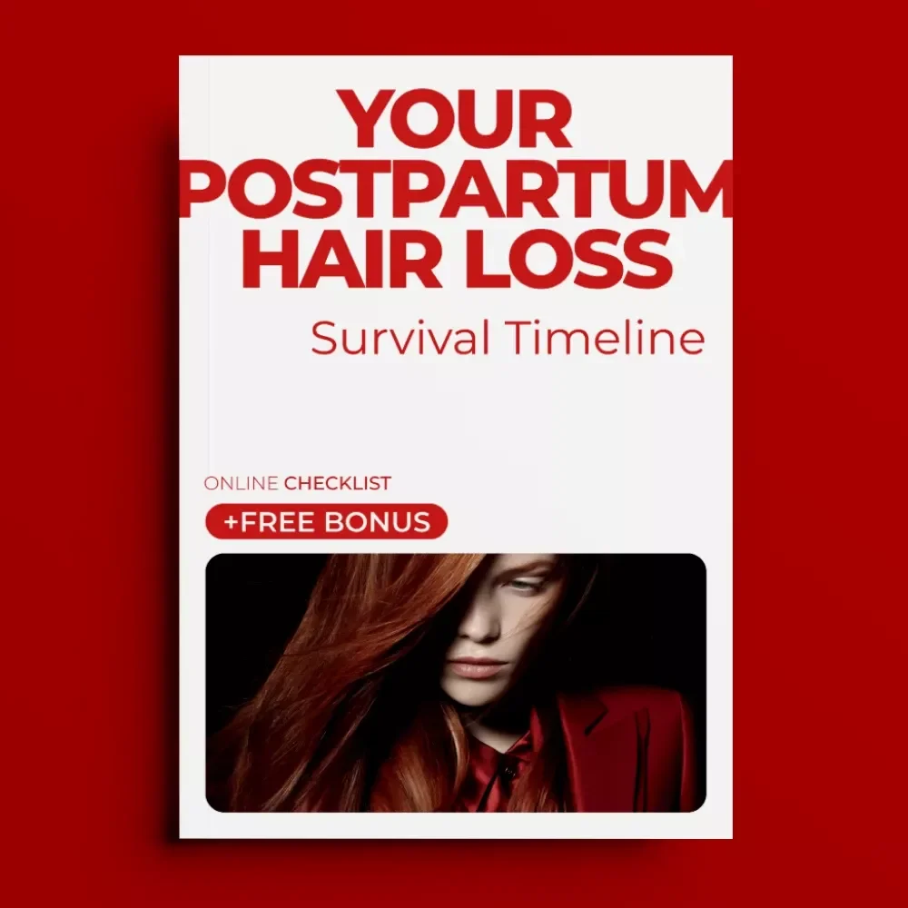 Your Postpartum Hair Loss Survival Timeline | Postpartum Hair Loss Timing Checklist | New Mom Hair Shedding & Regrowth Tracker