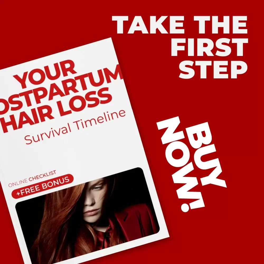 Your Postpartum Hair Loss Survival Timeline | Postpartum Hair Loss Timing Checklist | New Mom Hair Shedding & Regrowth Tracker