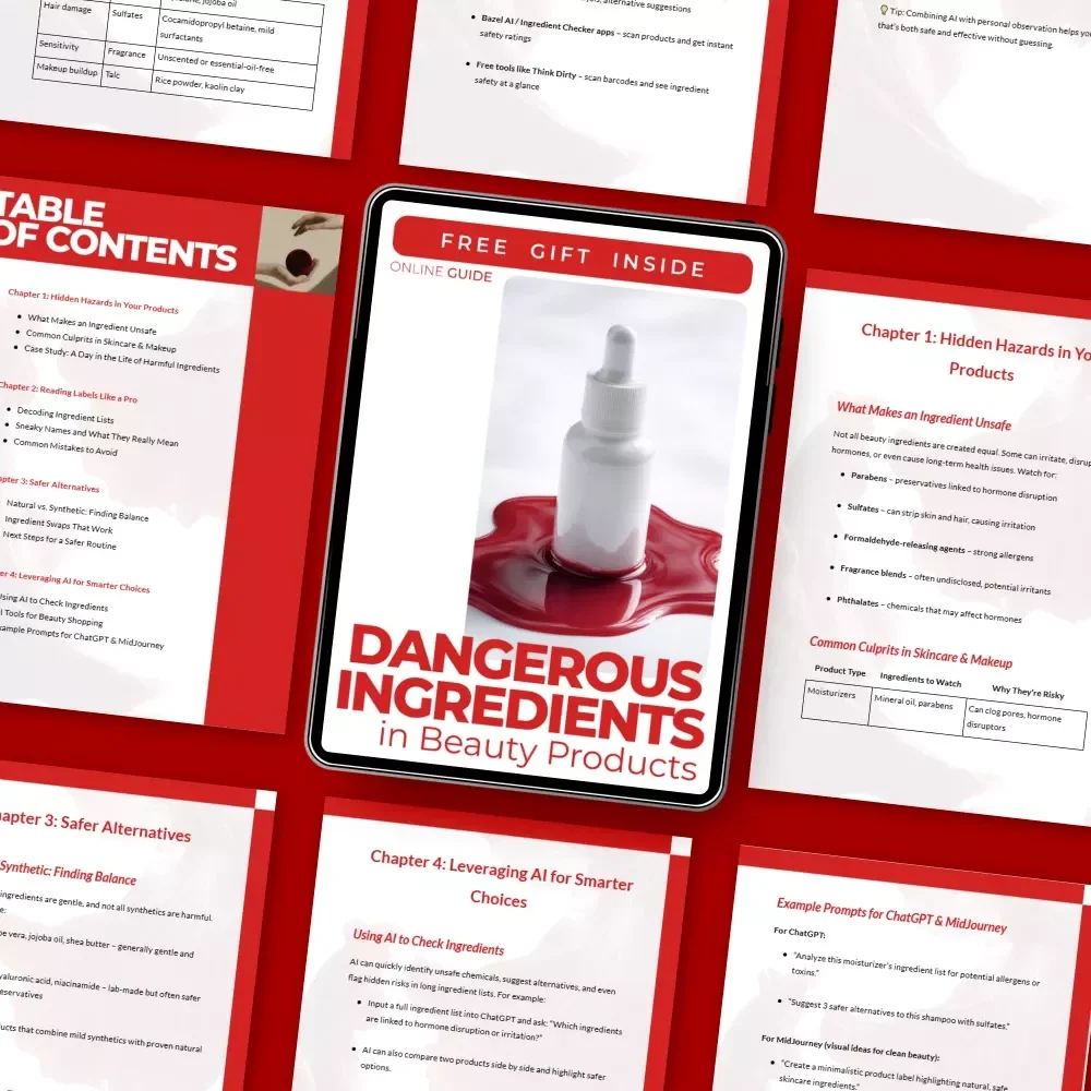 Dangerous Ingredients in Beauty Products Guide | Unsafe Beauty Ingredients to Avoid | Smart Skincare & Makeup Label Reading Digital Download