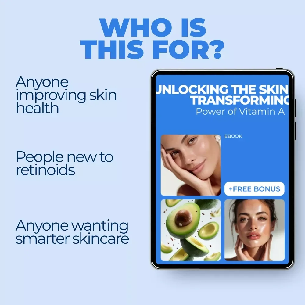 Unlocking the Skin-Transforming Power of Vitamin A | Ultimate Skincare eBook Guide on vitamin a for skin benefits | Glow, Acne & Anti-Aging Routine