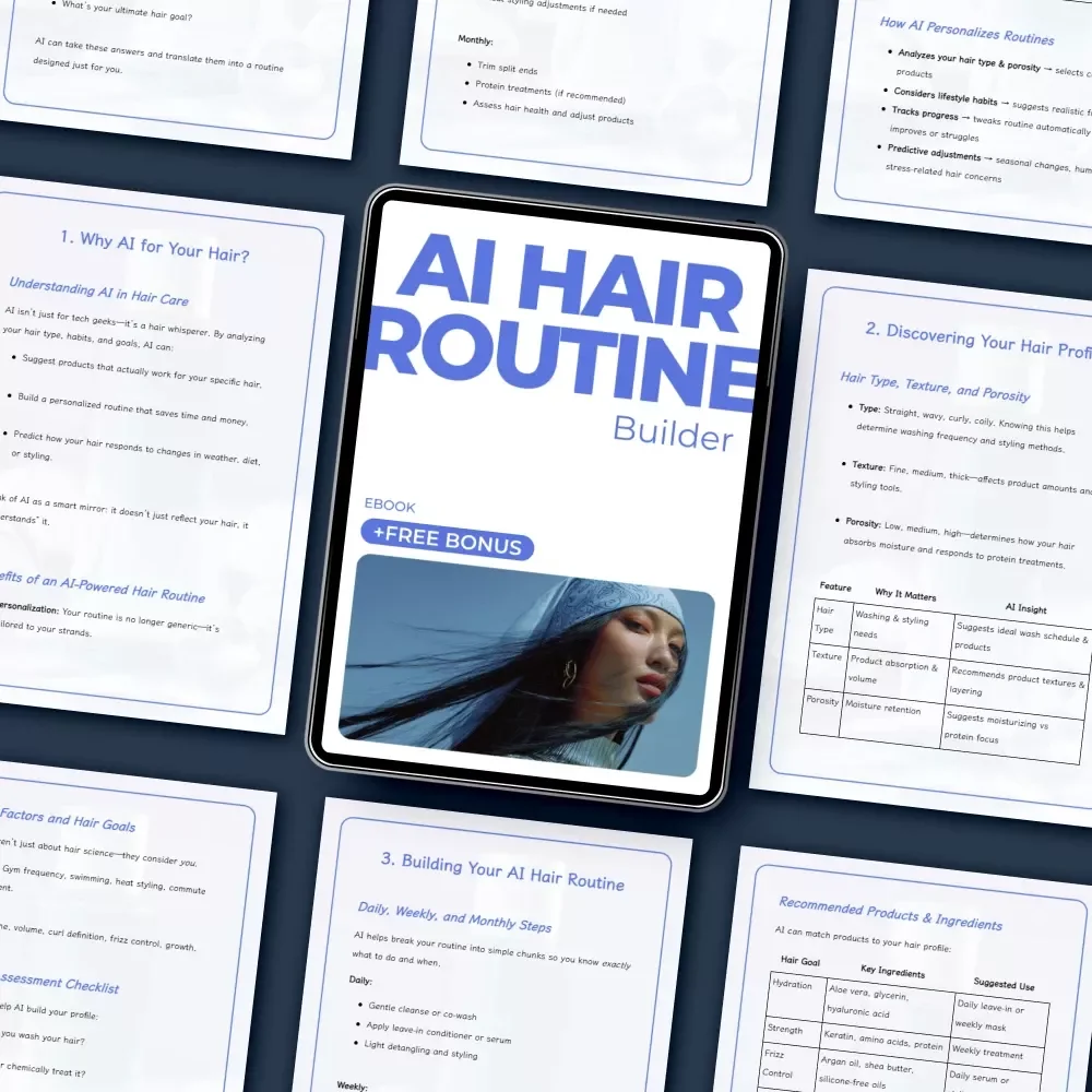 AI Hair Routine Builder | Smart Personalized Hair Care Guide | AI-Powered Hair Routine eBook & Digital Download