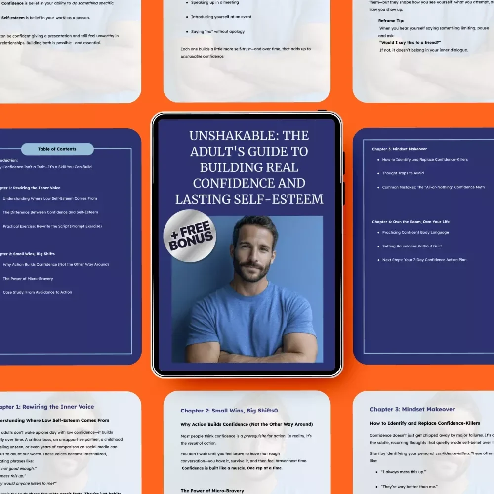 Unshakable: The Adult's Guide to Building Real Confidence and Lasting Self-Esteem | How to Build Confidence and Self Esteem in Adults | Self-Growth Digital Guide