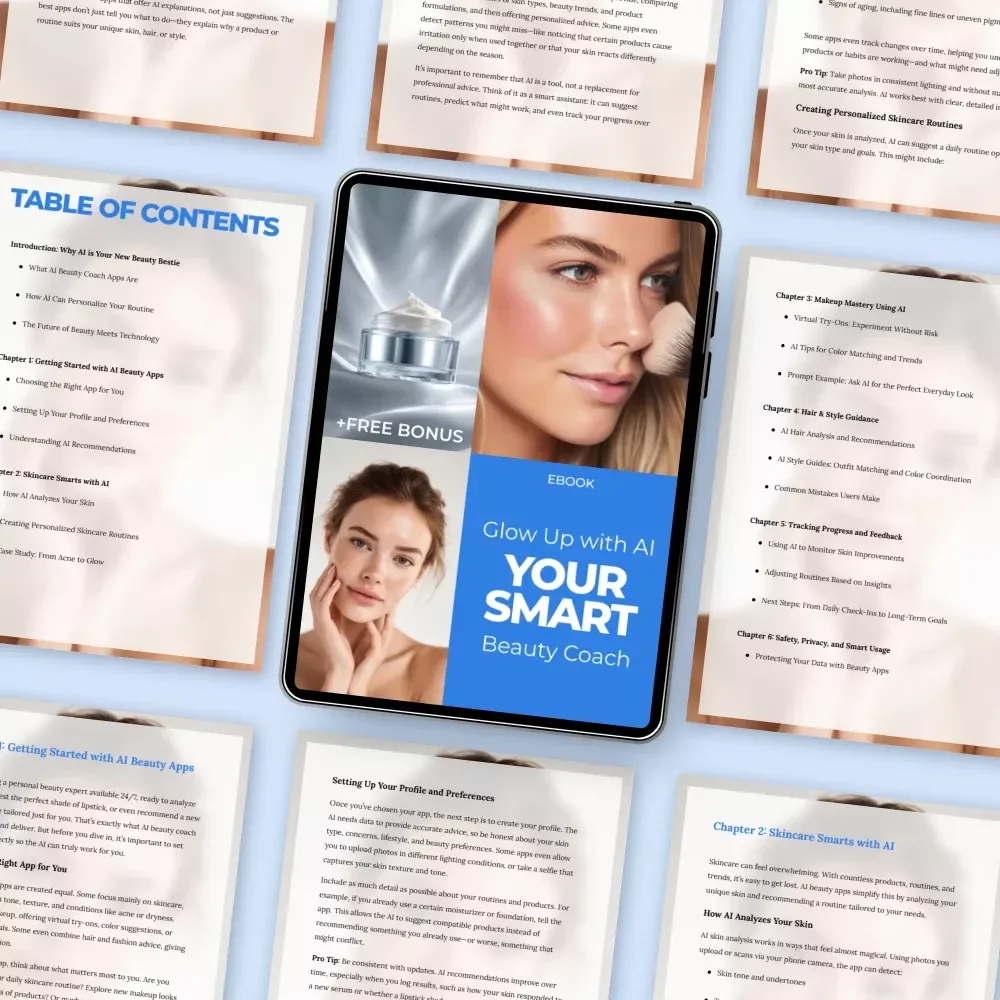 Glow Up with AI: Your Smart Beauty Coach - AI Beauty Coach App Guide eBook