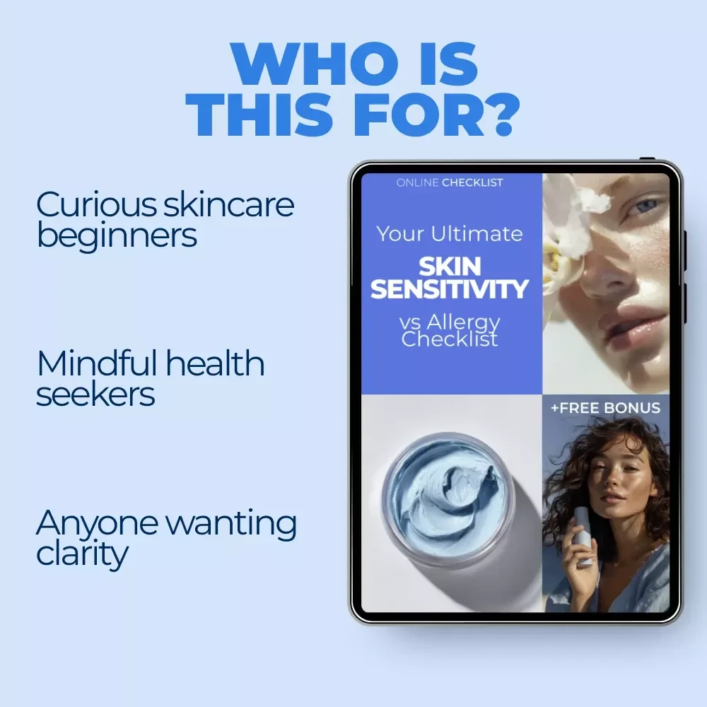 Your Ultimate Skin Sensitivity vs Allergy Checklist – Easy Digital Checklist to Understand Skin Reactions, Identify Triggers, and Shop Skincare Smarter