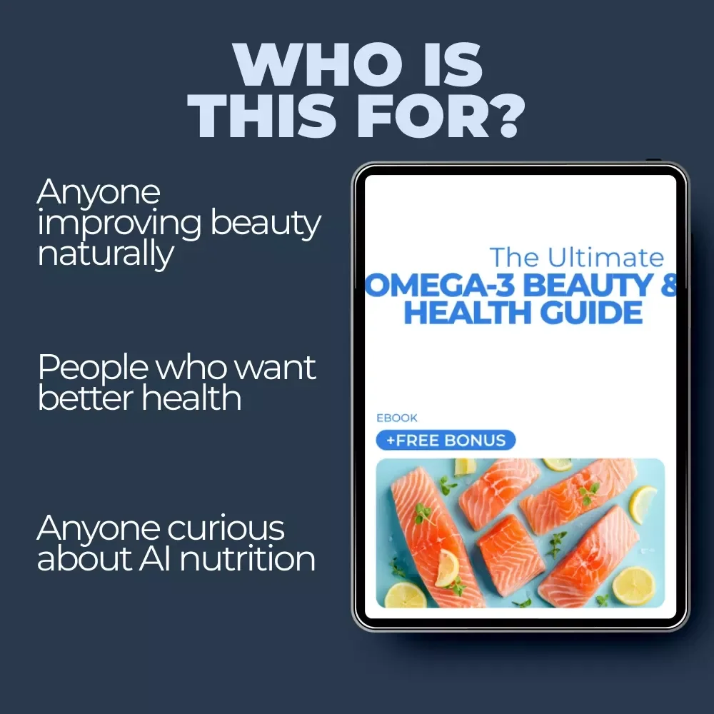 The Ultimate Omega-3 Beauty & Health Guide | Ebook on omega 3 benefits health and beauty for Glowing Skin & Total Wellness
