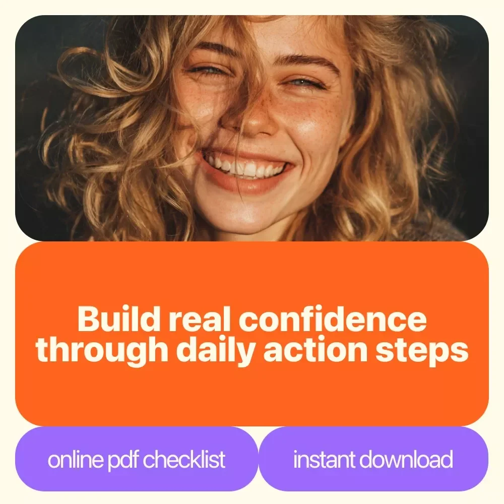 Unshakable: Confidence in Action – Daily Checklist for How to Build Confidence and Self Esteem in Adults | Printable Self-Growth Tool