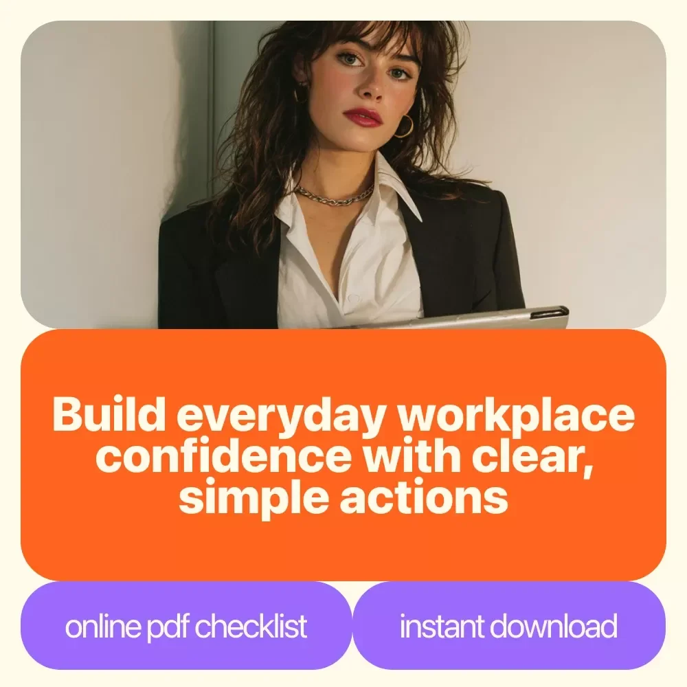 Your Confidence Boost Checklist: 8 Bold Steps to Shine at Work | Workplace Confidence Guide, Career Confidence Builder, Professional Self-Esteem Digital Download