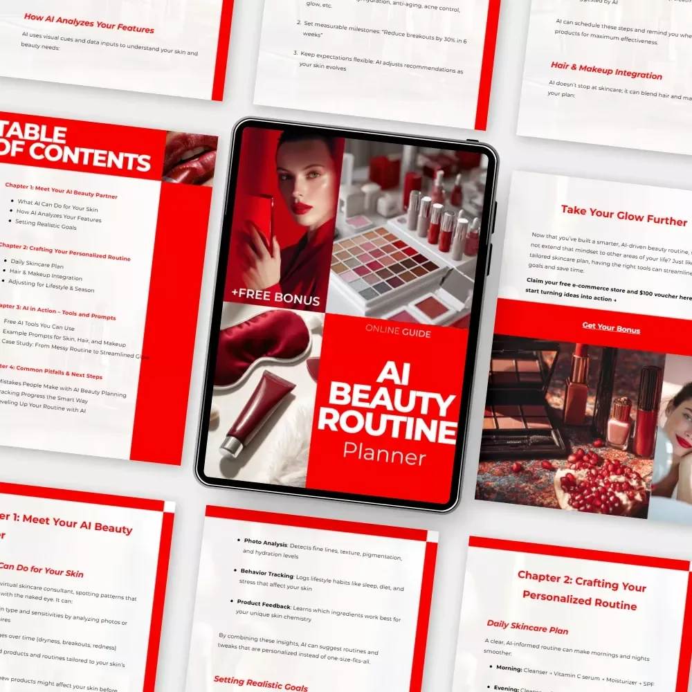 AI Beauty Routine Planner – Smart AI-Powered Skincare & Makeup Guide | Personalized Glow-Up System | Digital Beauty Guide Download