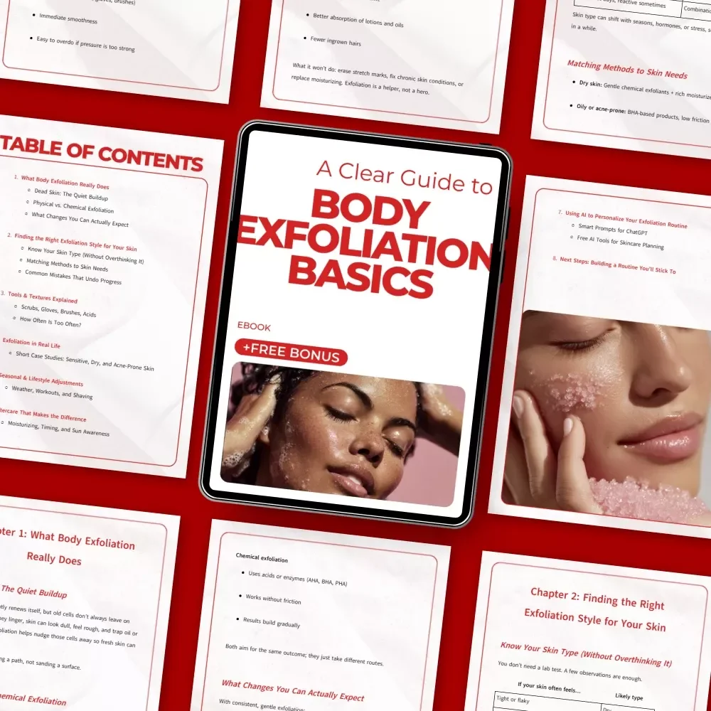 A Clear Guide to Body Exfoliation Basics | Simple Skincare eBook for Glowing Skin, Body Exfoliation Basics Explained