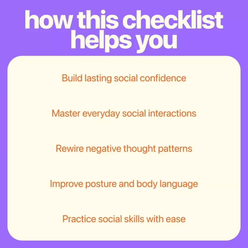 Speak Up & Shine: The Social Confidence Starter Checklist - Your Ultimate Guide to Building Social Confidence
