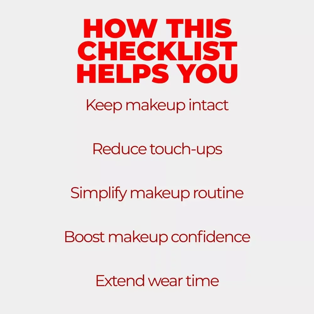 Glamor All Day: The Ultimate Long-Wear Makeup Checklist | Makeup Long Wear Tips Digital Checklist for All-Day Flawless Glam