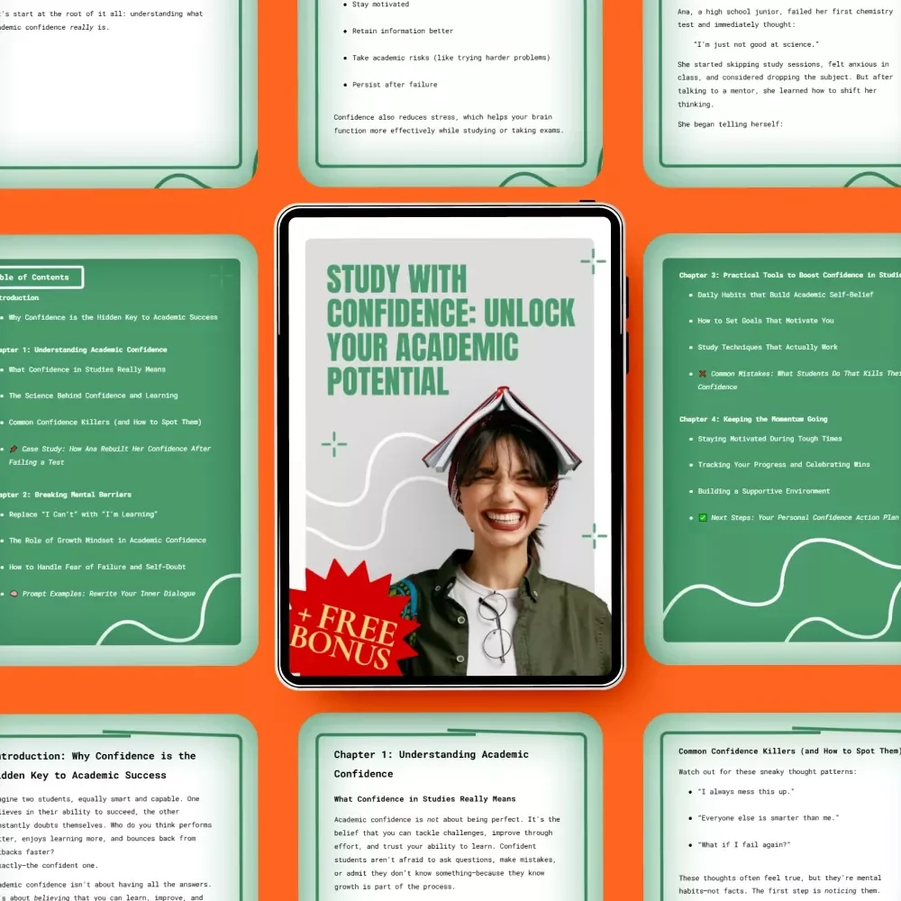 Study with Confidence: Unlock Your Academic Potential | A Practical Guide on How to Gain Confidence in Studies