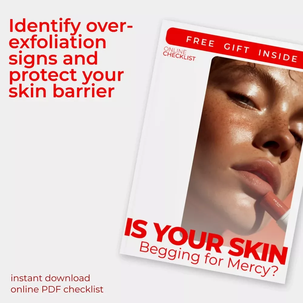Is Your Skin Begging for Mercy – Over-Exfoliation Skin Barrier Repair Guide, Sensitive Skin Checklist, Redness & Breakout Warning Signs Digital Download