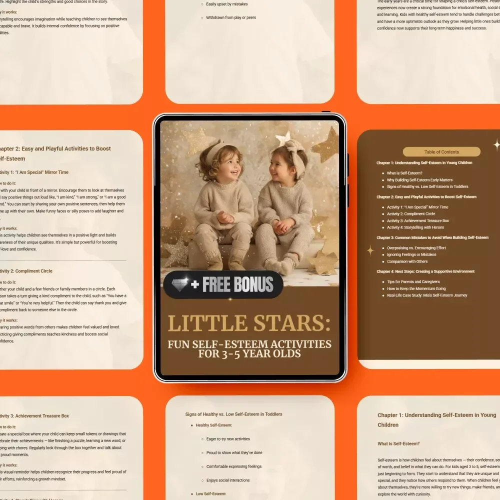 Little Stars: Fun Self-Esteem Activities for 3-5 Year Olds | Preschool Confidence Building Guide | Printable Activities for Toddlers & Caregivers