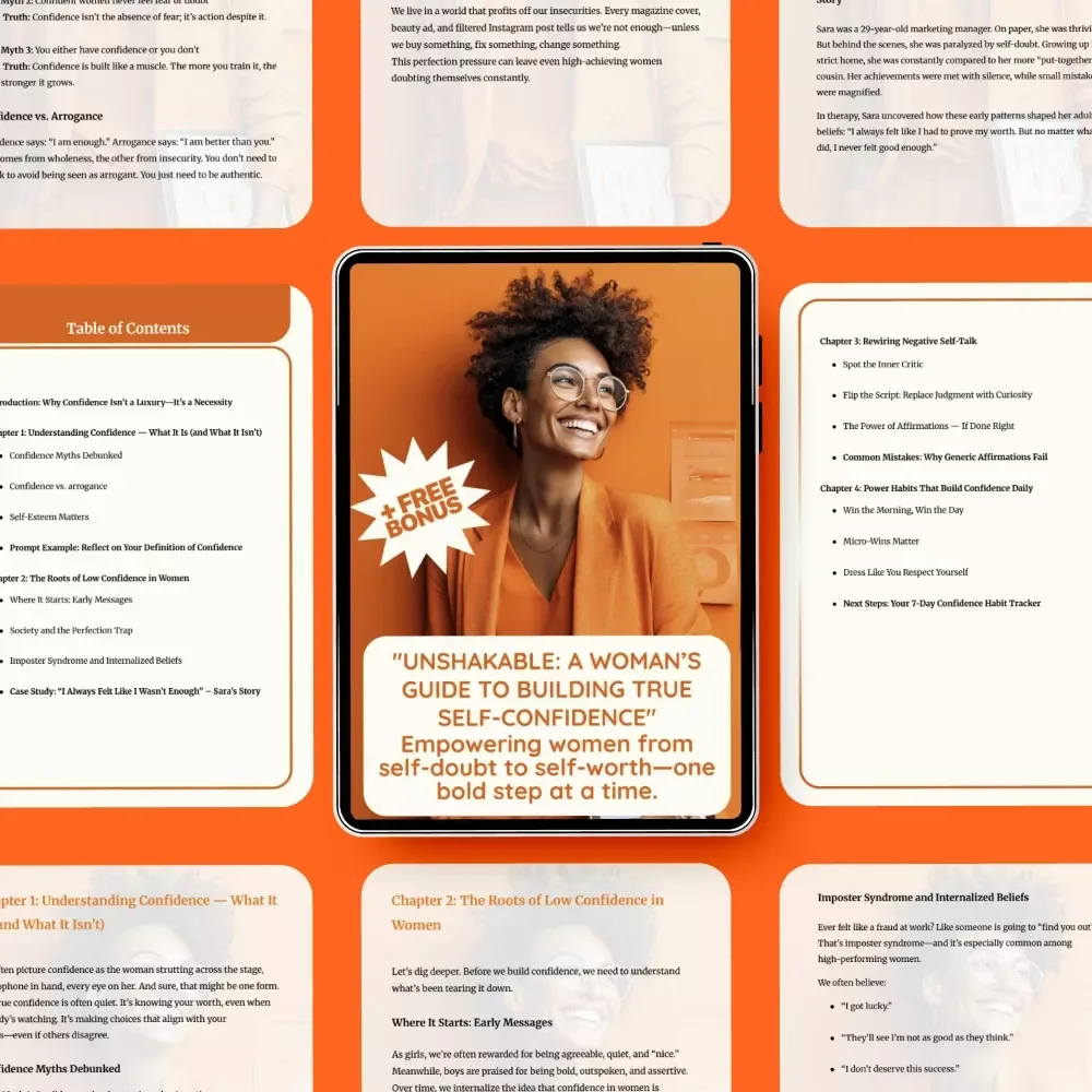Unshakable: A Woman’s Guide to Building True Self-Confidence | Empowering eBook for Women Asking How Can We Build Self Confidence in Women